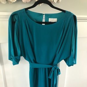 Jessica Simpson teal/blue cold shoulder dress